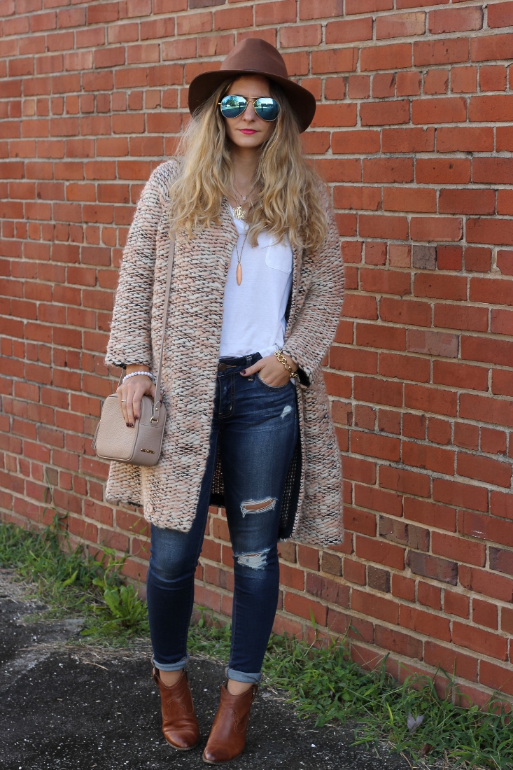 Bedazzles After Dark Outfit Post Comfy Cozy Chunky Cardigan